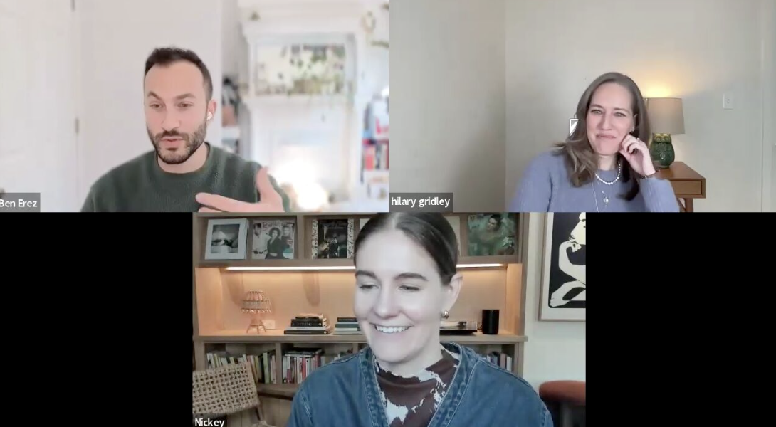 Ben Erez, Hilary Gridley, and Nickey Skarstad on the Maven Lightning Lesson